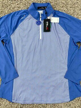 RLX Ralph Lauren Women’s Stretch Jersey Quarter-Zip Pullover Shirt, Size Large